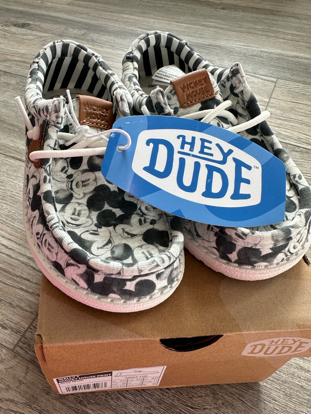 Hey Dude Floral Slip-On Canvas Shoes - Gray & White
